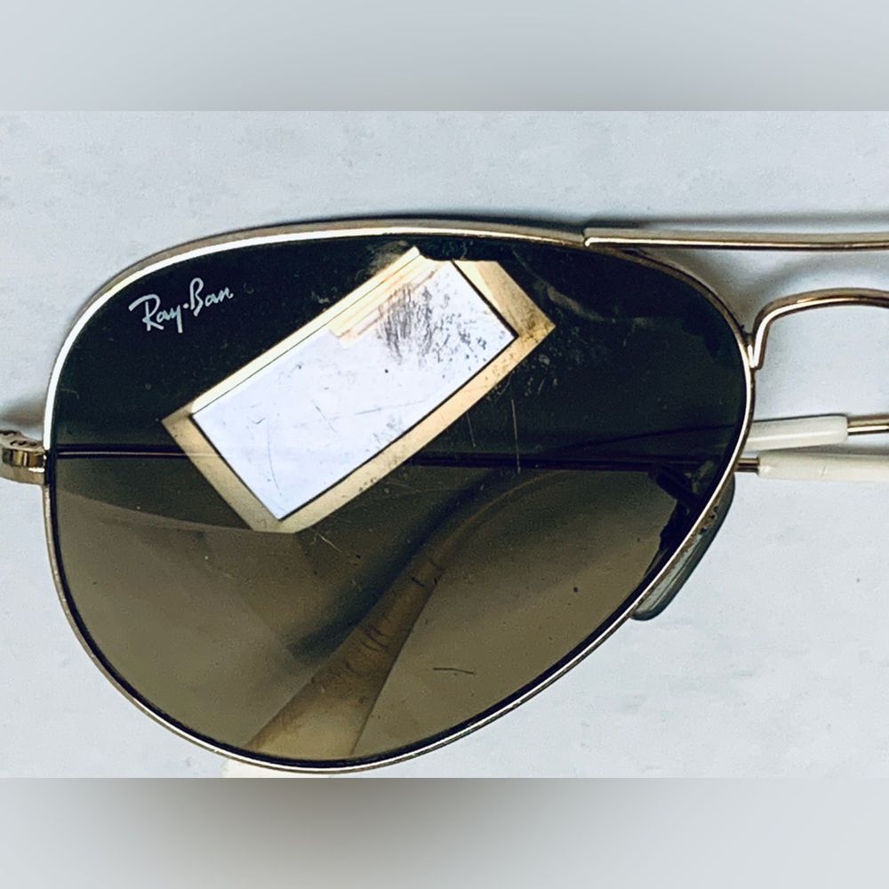 RAY BAN aviator large metal 3025 001/3K 58014 2n polished gold gradient 58mm - Picture 10 of 10